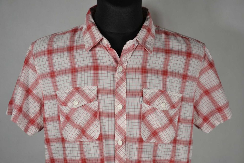 LEVIS Koszula Męska Krótki Rękaw XL Bawełna 100% Super Stan Oryginalna