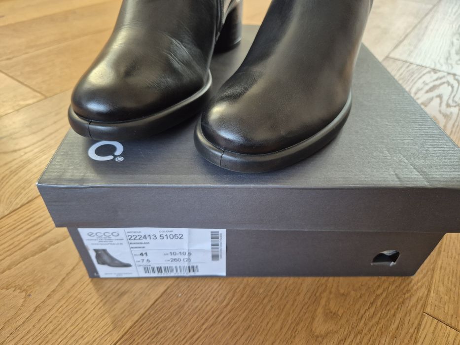 czarne skórzane botki damskie ECCO Sculpted Lx 35 rozmiar 41