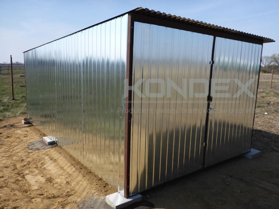 Garaż blaszany Blaszak 3x5 m Ocynk Kolor Garaże blaszane na wymiar PRODUCENT