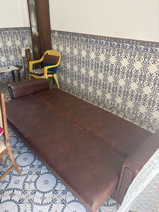 Sofa cama castanho