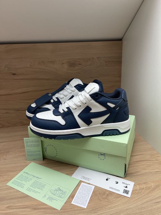 Кросівки Off-White / Out Of Office / оф вайт white/blue