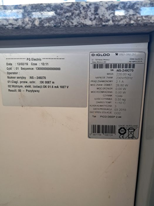 Lada chłodnicza PICO DEEP 2.44 | MO205WG, IGLOO