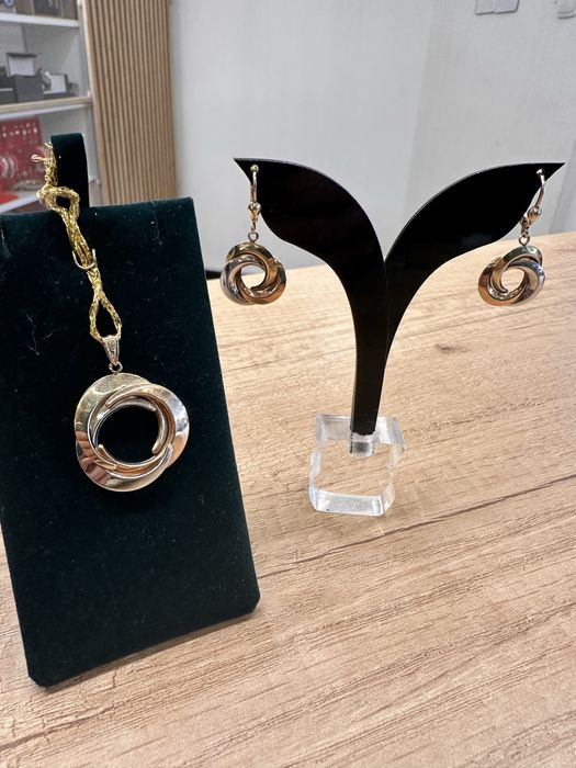 Złote Kolczyki wisiorek próba 333