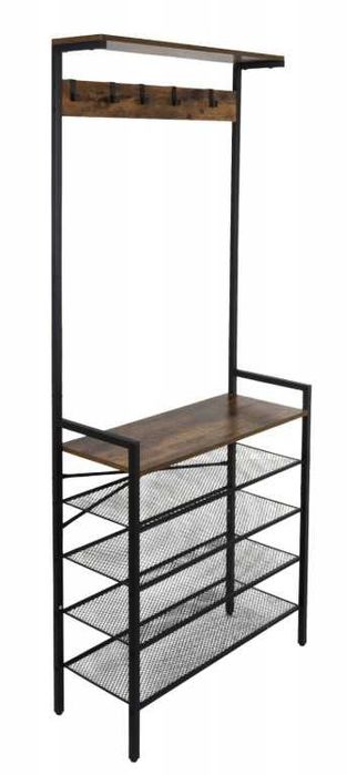 Wieszak Organizer do Przedpokoju z Siedziskiem Cztery Półki Loft