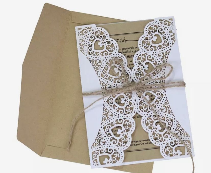 3 ozdobne zaproszenia ślub chrzest nowe zaproszenie koronka ażurowe