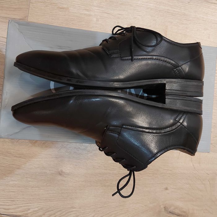 pantofle eleganckie czarne OTTIMO r.41 dł.wkł. 28cm idealny