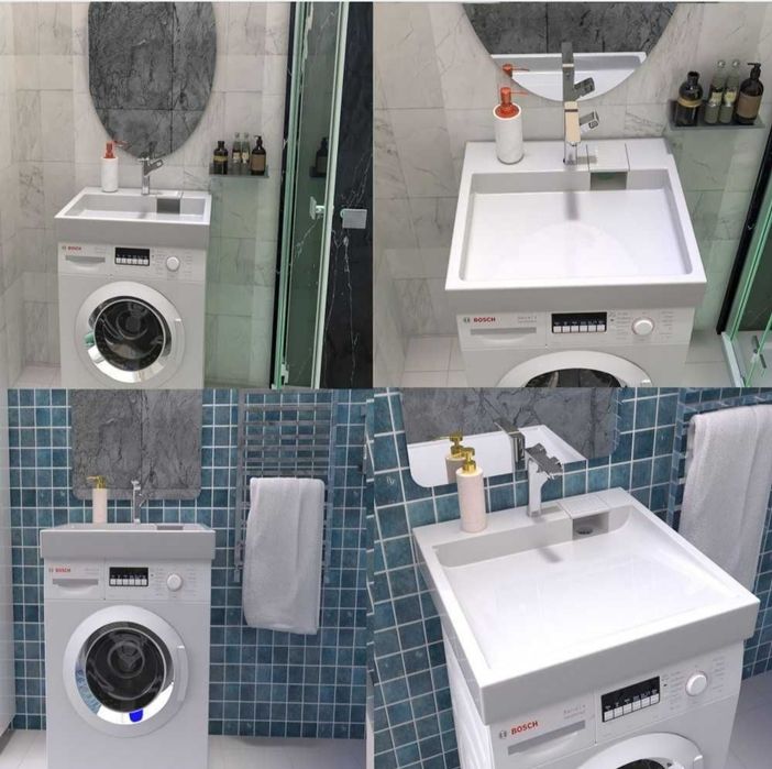 Umywalka nad pralkę akrylowa