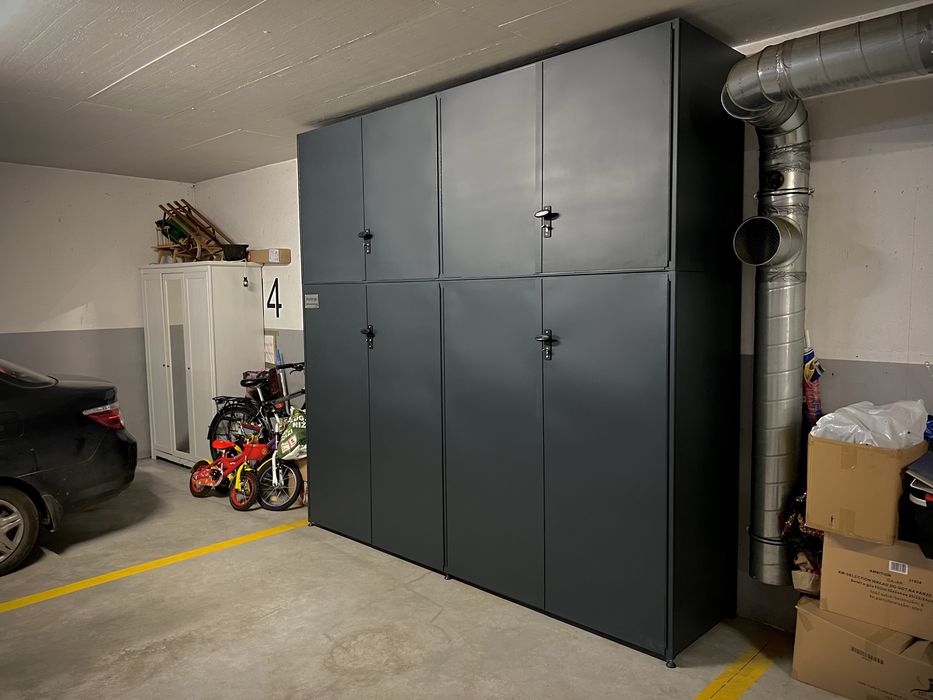 Szafa garażowa box boks garażowy z roletą na wymiar