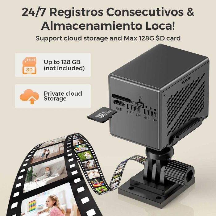 міні 4G camera 5мп нічна, датчик руху CB75 3000мАн батарея сім карта