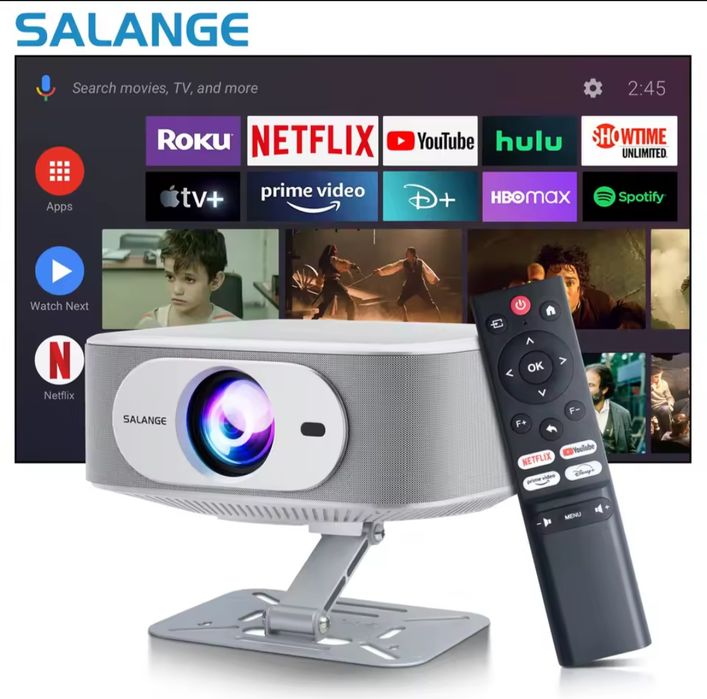 Проектор Salange P92MAX Android 13 HIFI Офіційно ліцензований Netflix