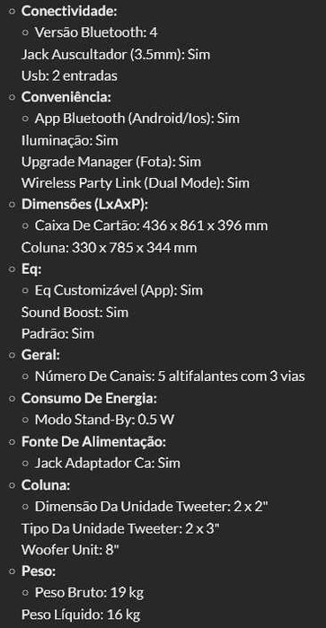 Coluna LG Xboom RNC7