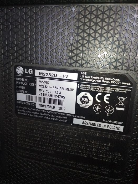 LG Теле Монитор 22 дюйма (1920х1080)