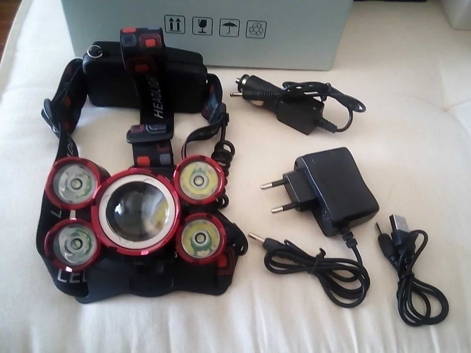 Lanterna Em aluminio lacado de led com bateria