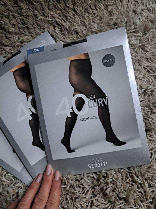 Odsprzedam rajstopy damskie czarne 40 DEN - L/XL