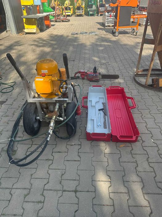 Agregat hydrauliczny CEDIMA HAG-11 + Piła łańcuchowa ICS ścian betonu