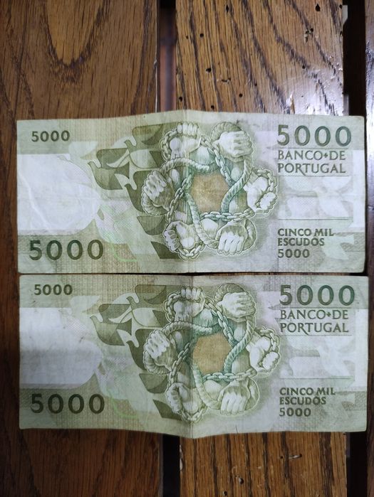 Nota de 5000 escudos ch. 2 de 1987 Antero de Quental
