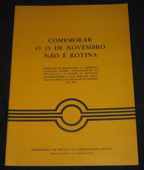 Livro Comemorar o 25 de Novembro Não é Rotina