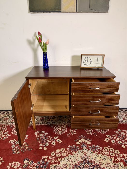 Komoda PRL 80-tka  Kieleckie FM lata 70 machoń mat vintage retro