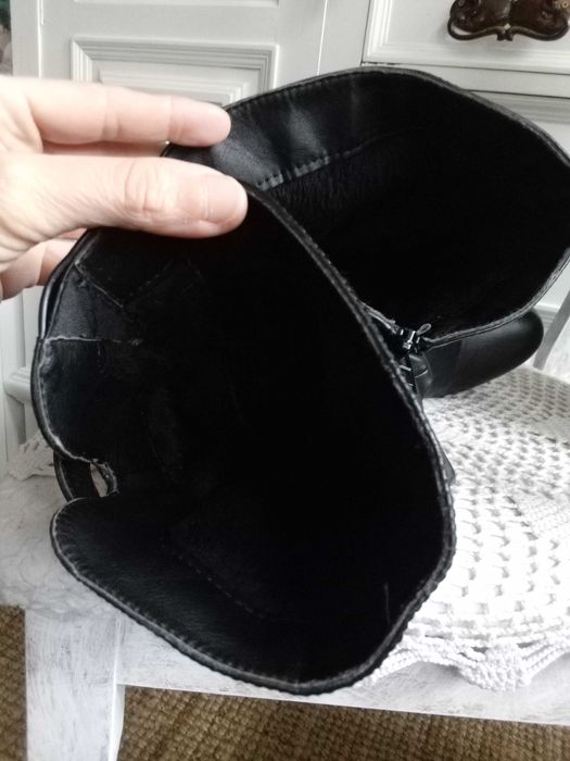 Buty PAVERS zimowe kozaki damskie ocieplane 37 czarne