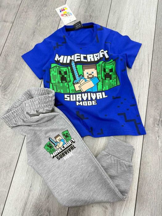 Костюм  Minecraft  (футболка + штани) 4 різні моделі, розмір 98-140