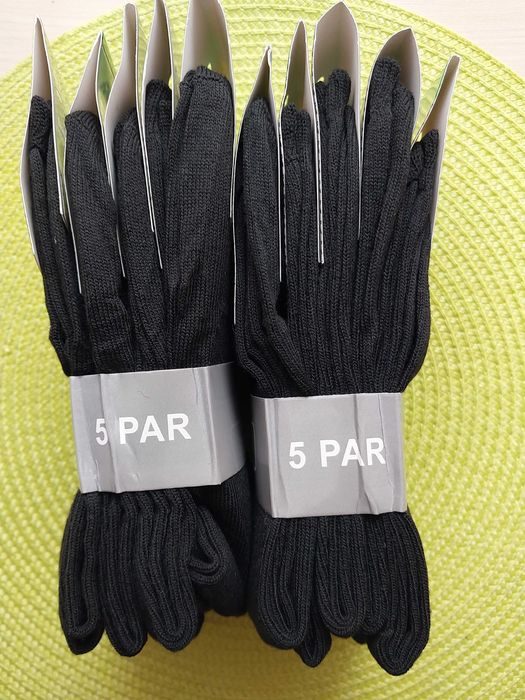 Skarpety męskie bawełniane czarne 10 par