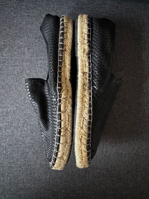 Шкіряні плетені стильні еспадрильі Massimo Dutti