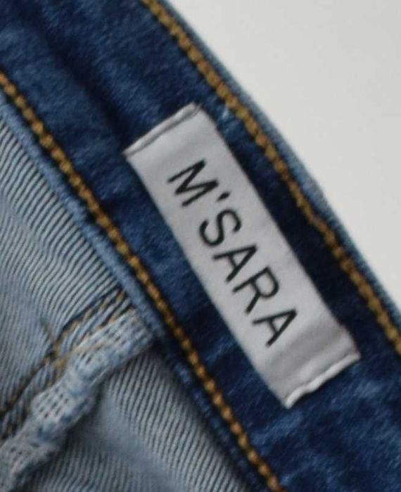 Dzwony elastyczne jeansy wysoki stan push up38 m high wast M.sara