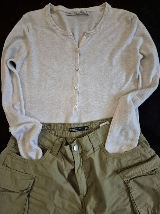 Cienki damski kardigan - Beżowy Zara Knit 36