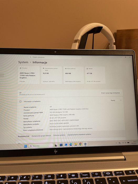 HP elitbook 645 G10 Ryzen 5 PRO 7530u