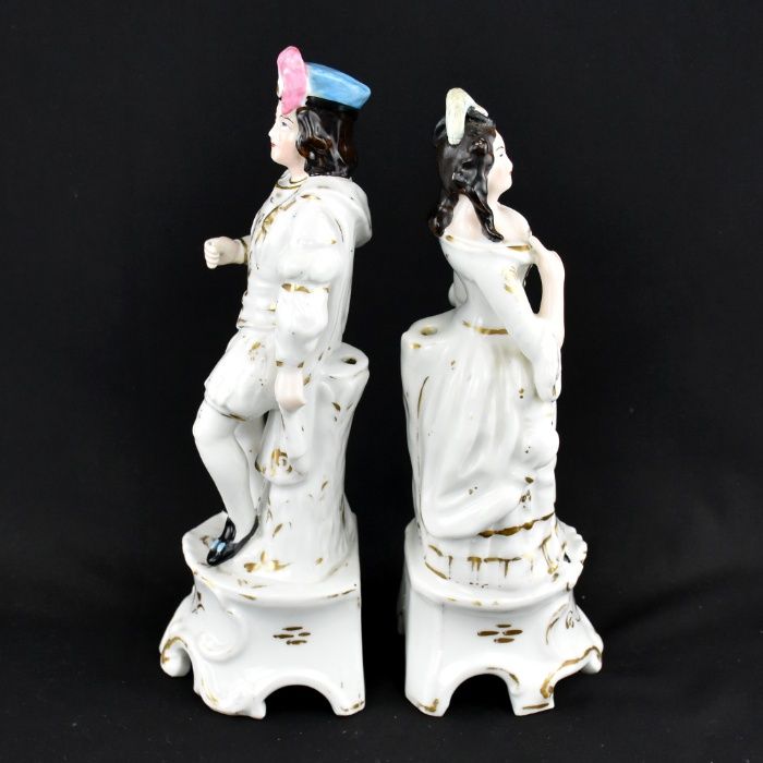 Par de figuras Porcelana Vieux Paris, séc. XIX