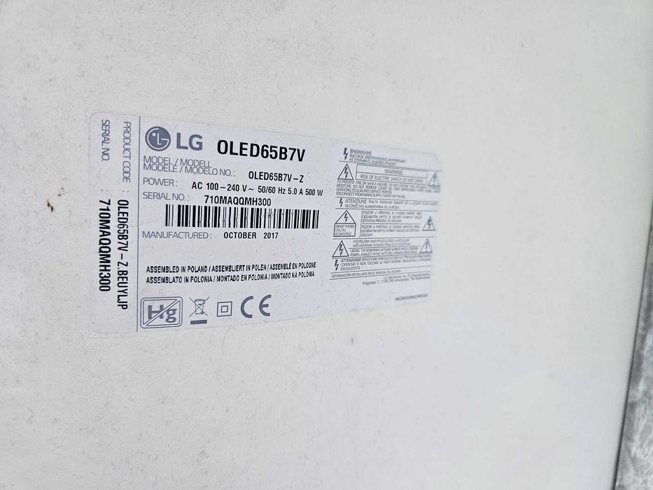 TV LG OLED 65 avariada