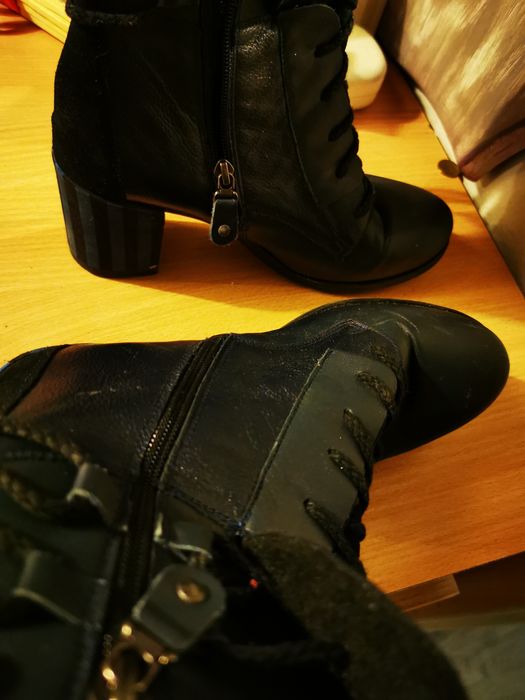 Buty Maciejka damskie 39 granatowe kozaki nieocieplane