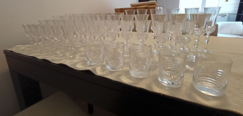 Conjunto de copos de cristal d'Arques