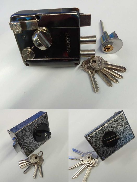 Замок врізний,навісний,! Сердцевина, шпінгалет! ручки на вхідні двері!