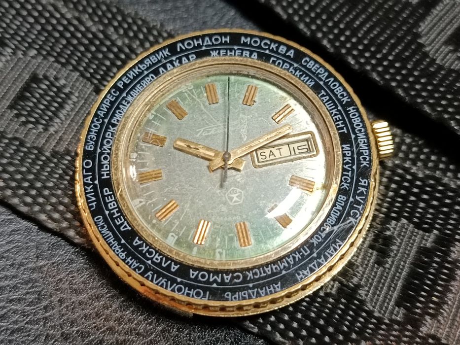 Годинник часы Ракета Города СССР Au