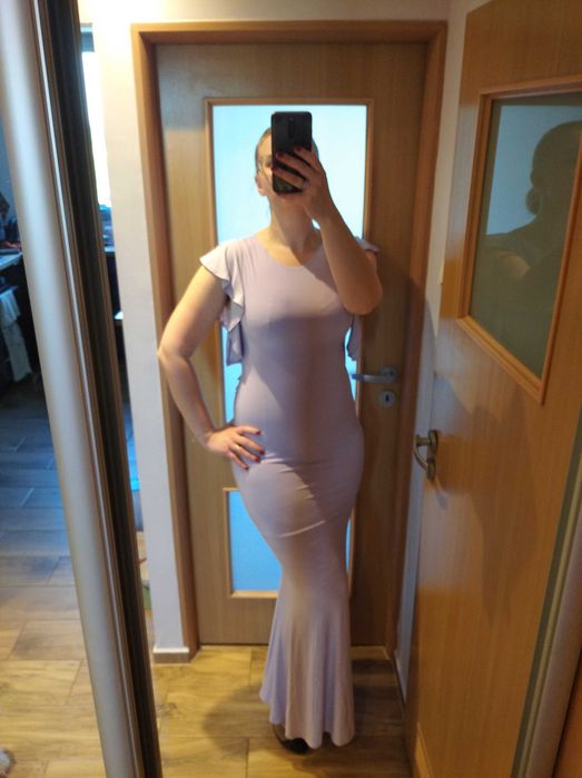 Sukienka maxi wieczorowa elegancka na wesele