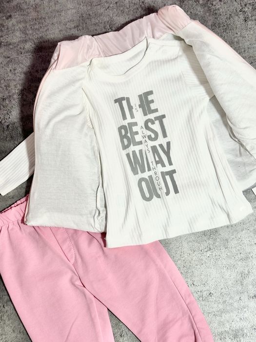 Komplet dziewczęcy dres kamizelka 92