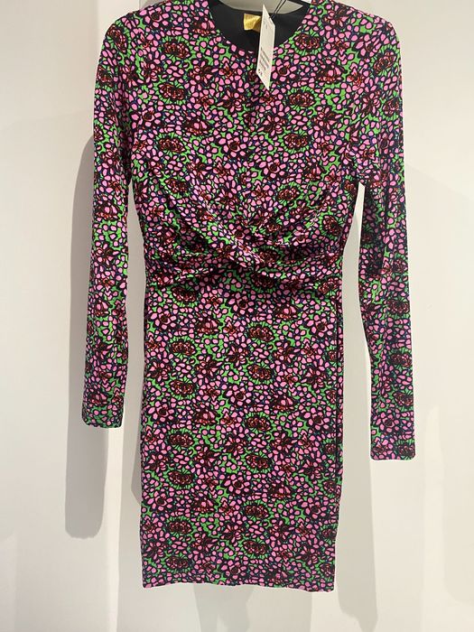 Sukienka hm 36 kwiaty dopasowana