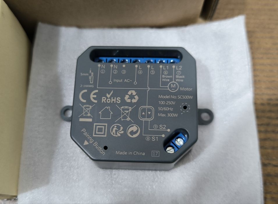 Módulo interruptor WiFi estores, brisas ou cortinas