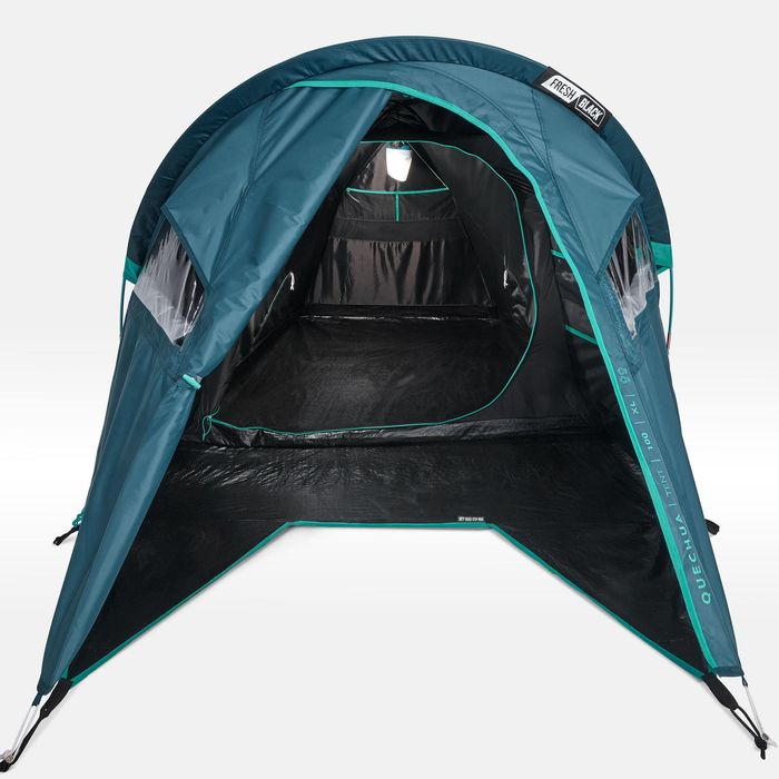 Tenda de campismo 2 lugares, MH100 XL Fresh & Black