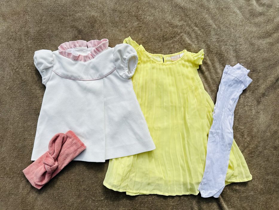 Zestaw, paka ubrań lato dziewczynka, 62/68 Cool club,H&M,Zara 50 szt.