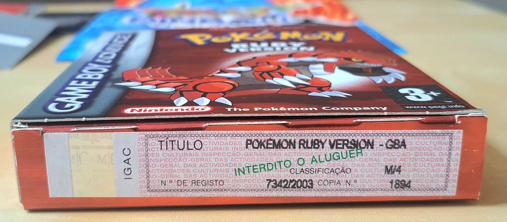 Pokémon Ruby GBA (BOX & INSERTS ONLY) - Edição PT Collector + “VIP” + Poster