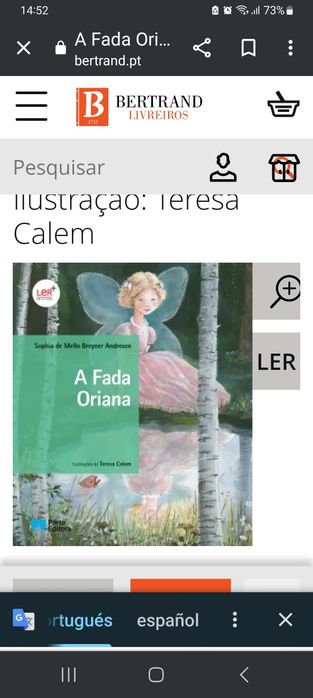 livro LER+ A FADA ORIANA