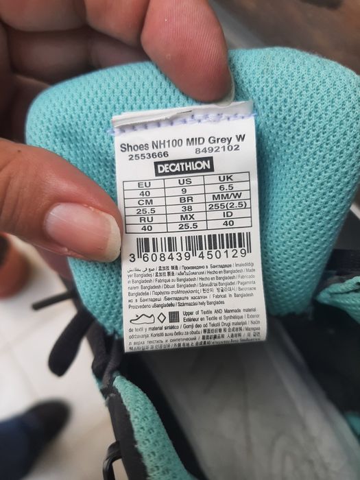 Bota caminhada Decathlon NH100 Cinzenta tam 39