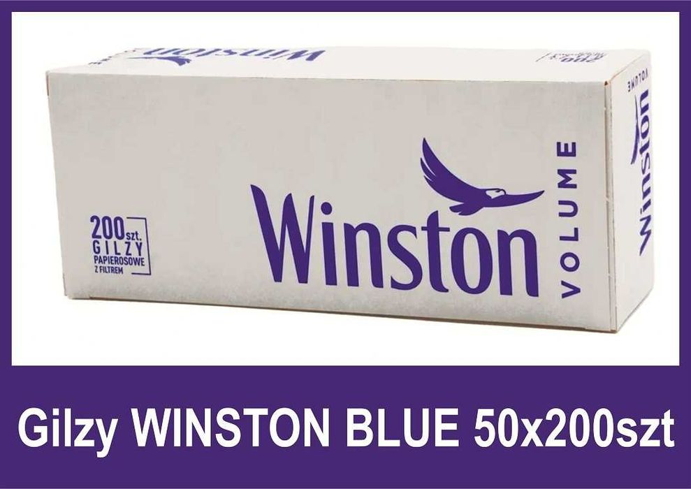 Gilzy papierosowe WINSTON BLUE 200 szt x 50 Karton zbiorczy