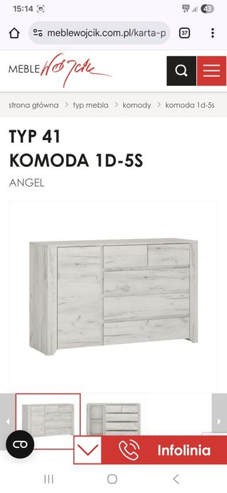 Sprzedam komode  Meble wojcik  zapraszam.