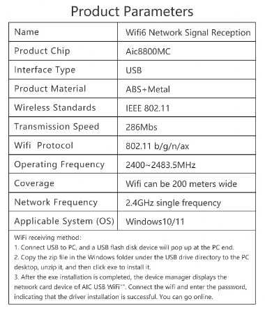 Karta sieciowa WiFi - MINI - duża prędkość - na USB - NOWA - 8szt
