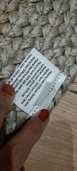 Okrągły dywanik 100% juta 70cm