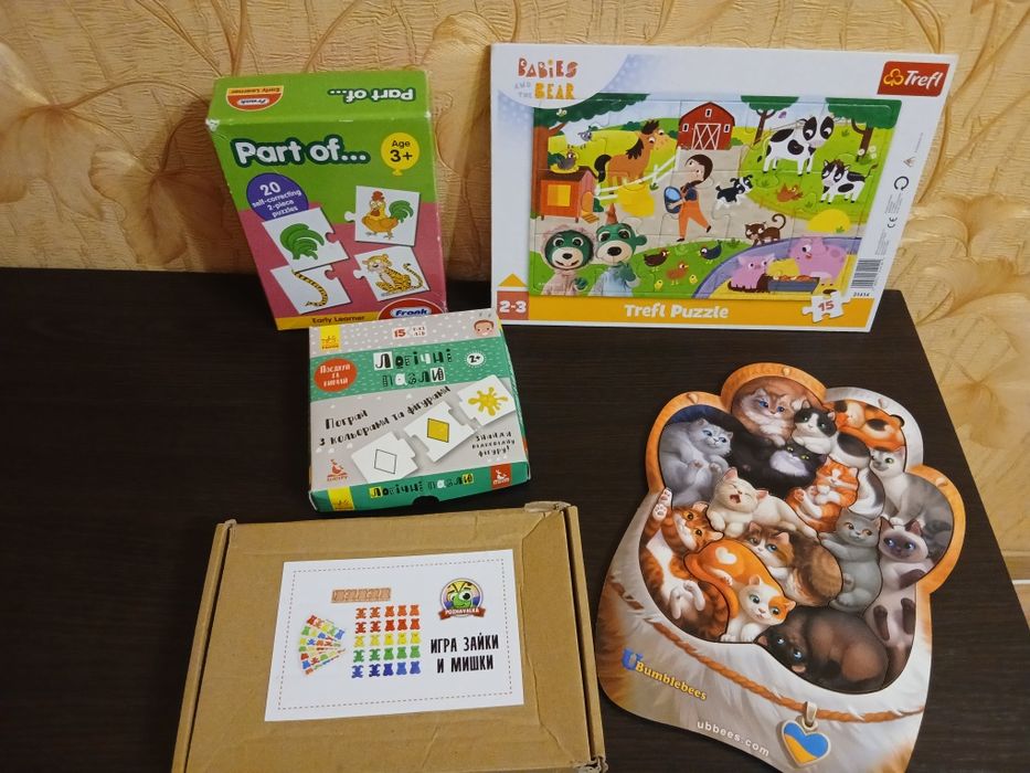 Все за 425 грн! Логічні пазли, рамки вкладки Ранок, Frank, Trefl, Ubee