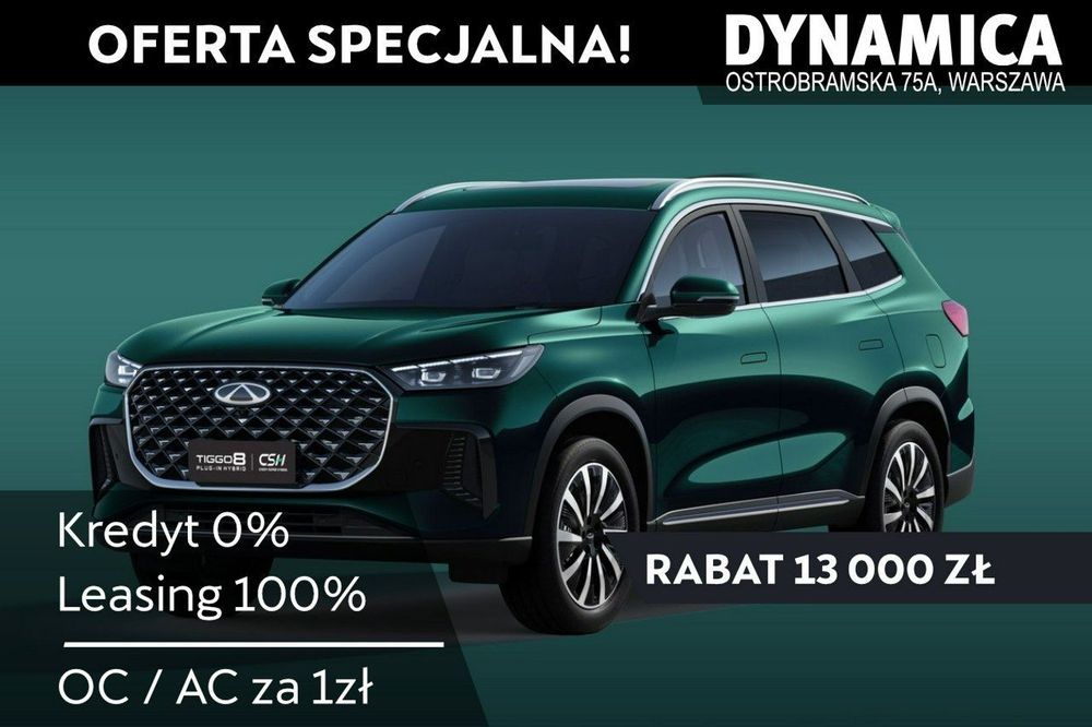 Chery Tiggo 8 PRESTIGE - 279KM - 1.5 T-GDI - Rocznik 2025